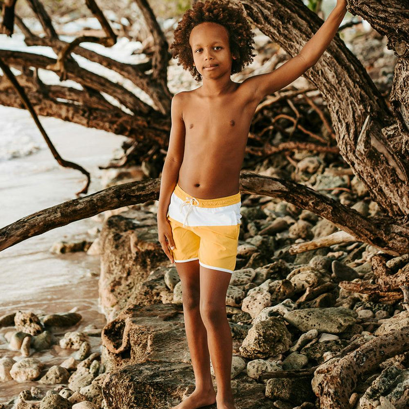 Jack Swim Shorts Sicilian Yellow And Ivory