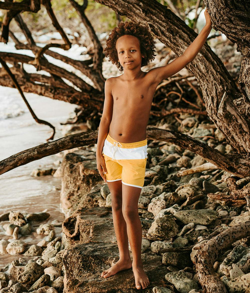 Jack Swim Shorts Sicilian Yellow And Ivory