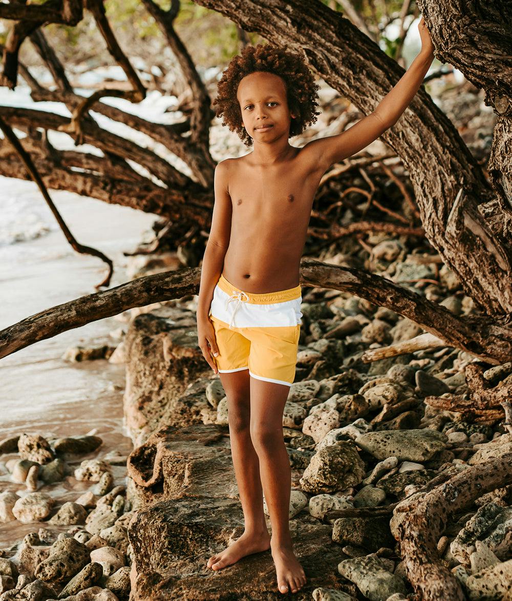 Jack Swim Shorts Sicilian Yellow And Ivory