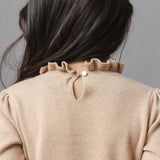 Organic Ruffle Edge Sweater Dress
