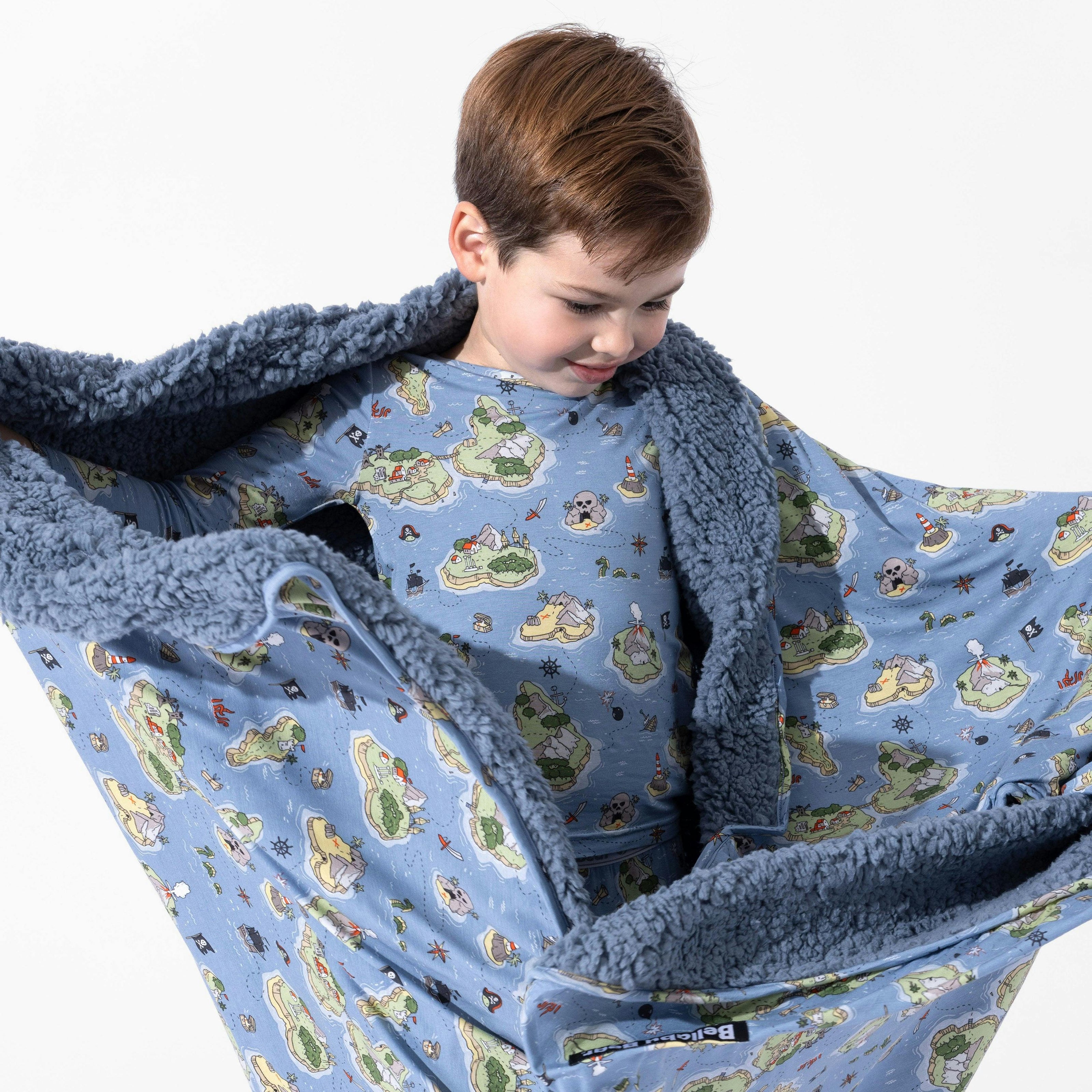 Pirate Cove Bamboo Sherpa Blanket