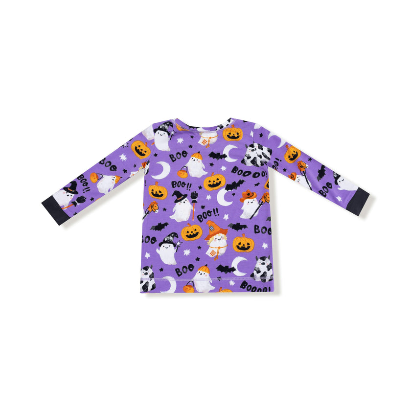 Costumed Ghosts - Glow In The Dark - Purple - Long Sleeve Loungewear Set