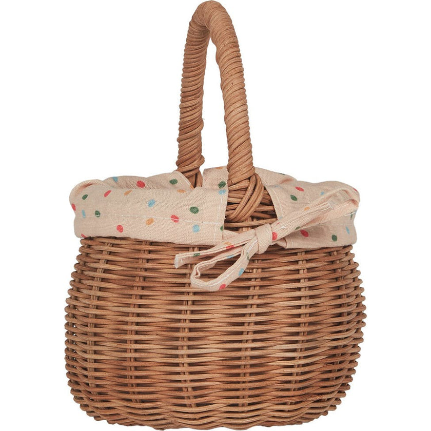 Rattan Berry Basket with Lining – Gumdrop