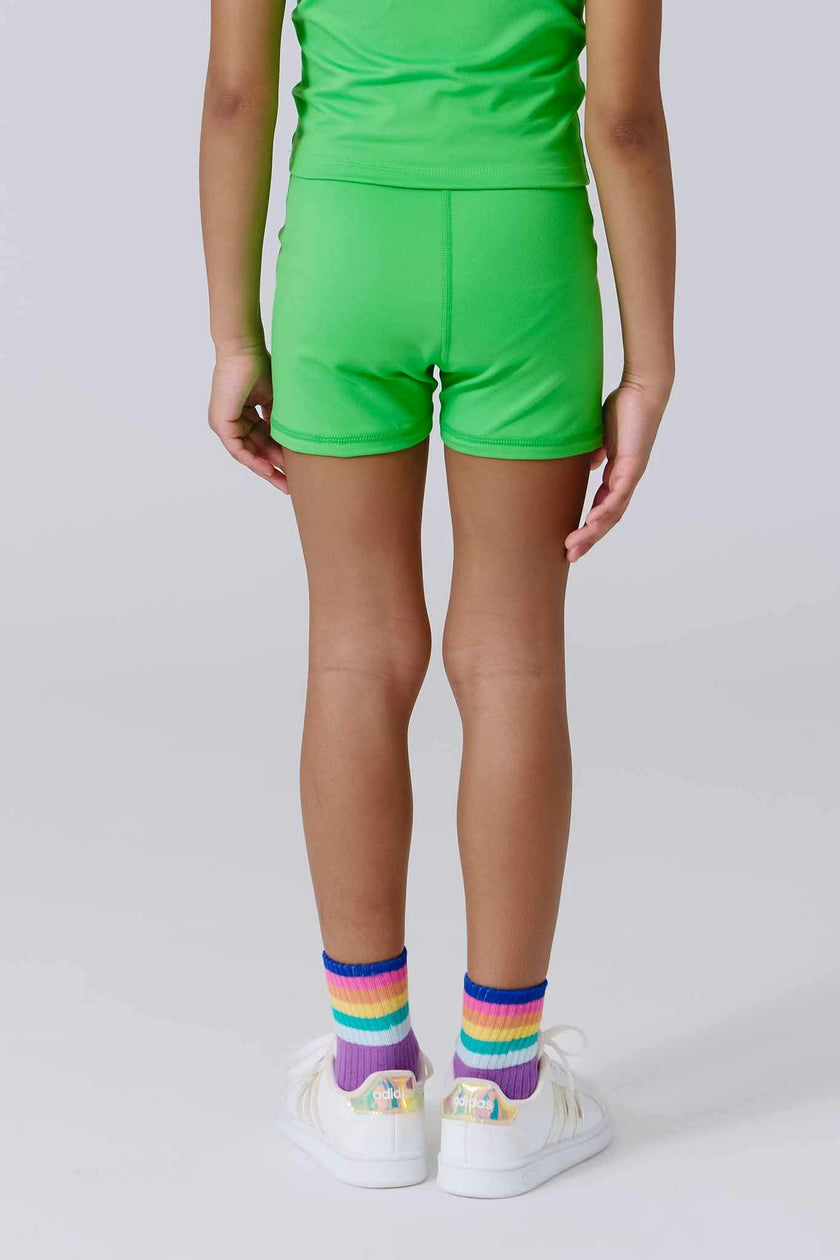 Girls Shorts in Spring Green