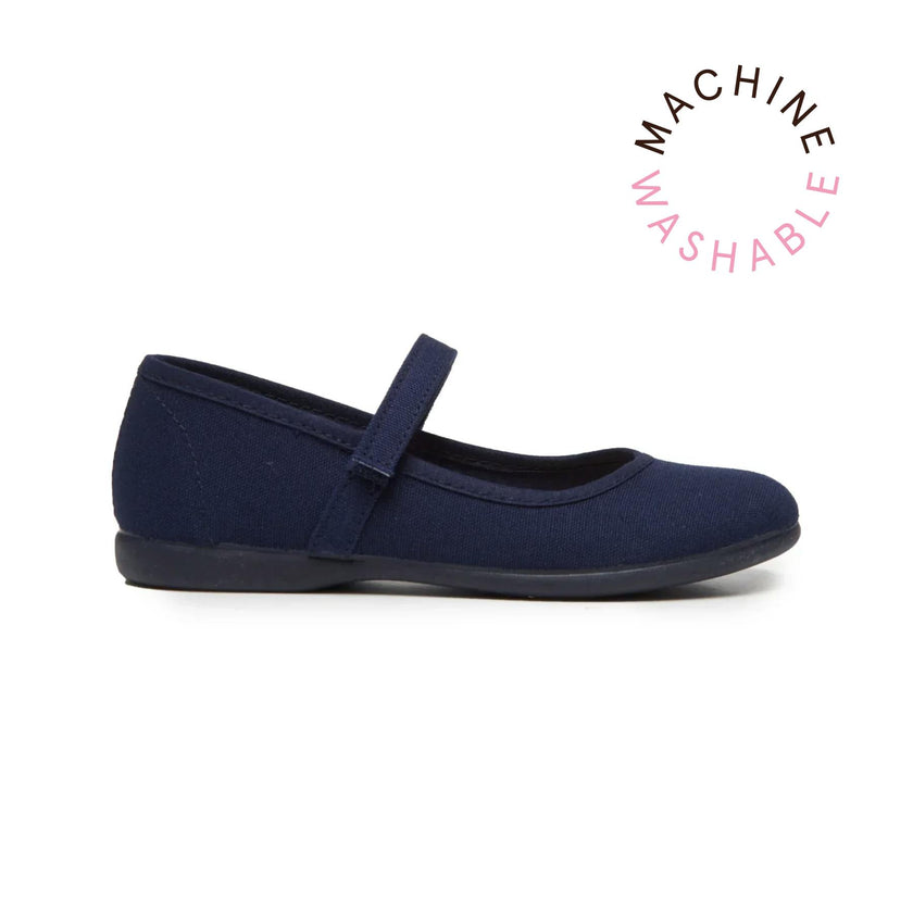 Canvas Mary Janes