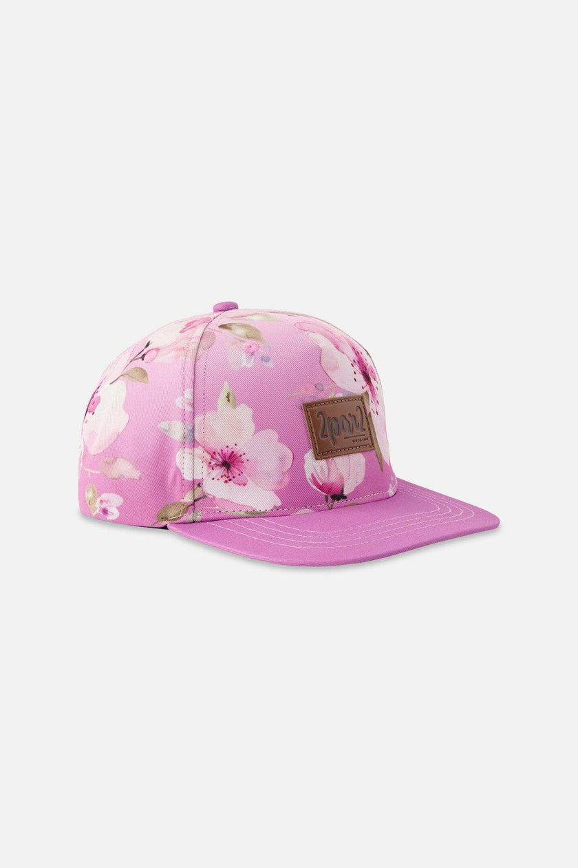 Cap Purple Flower Print