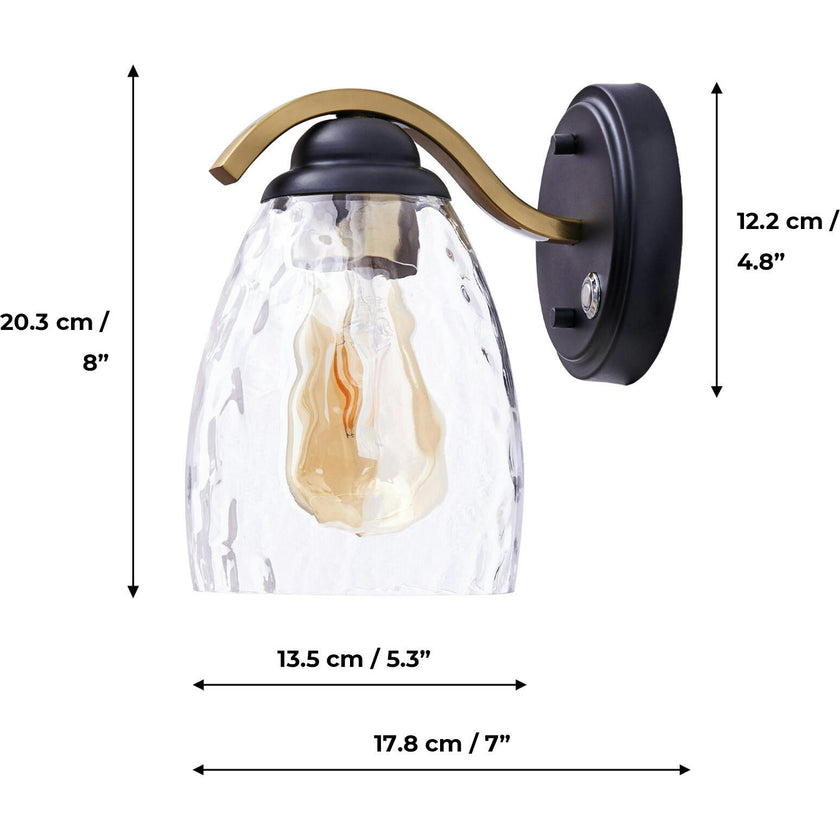 Heidi Dimmable 1-Light Armed Wall Sconce