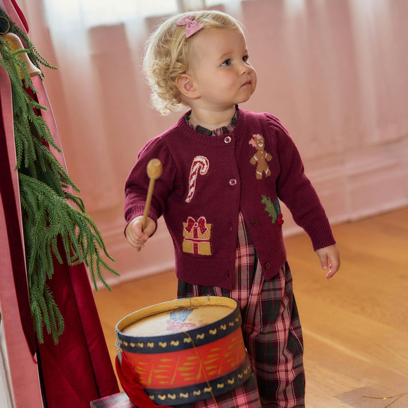 Baby Girls Constance Sweater - Holiday Patches