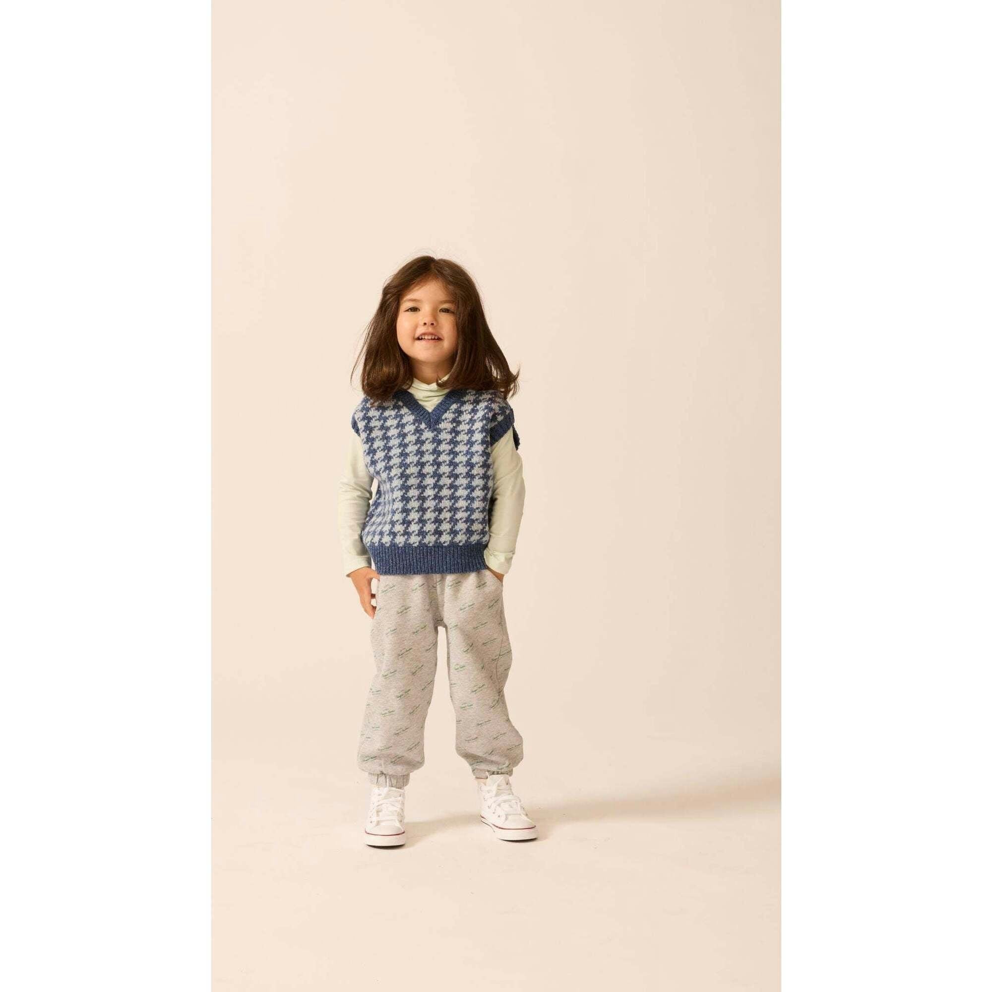Wool Yearbook Vest in Houndstooth