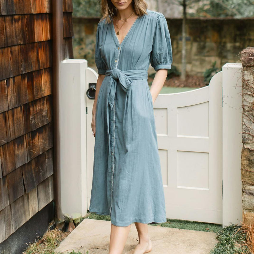 Blaire Dress in Goblin Blue