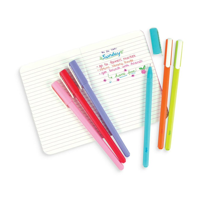 Fine Line Colored Gel Pens - Fine Tip - Set of 6