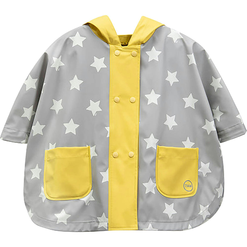 Stars Print Rain Hooded Poncho
