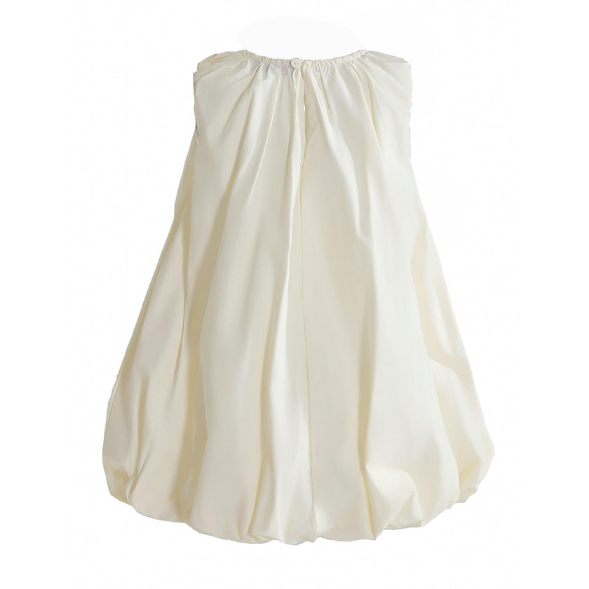 Cream Annalise Sequin Bow Balloon Dress