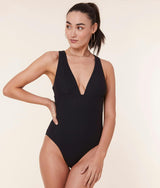 The Mykonos One Piece - Eco Ribbed - Black - Classic
