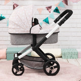 Bayer Design Dolls: Pram Xeo - Gray & White Stars