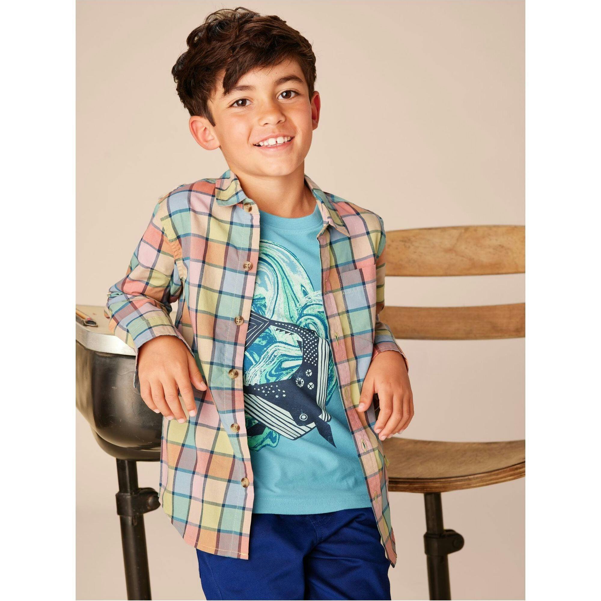 Marbled Graphic Tee, Blue