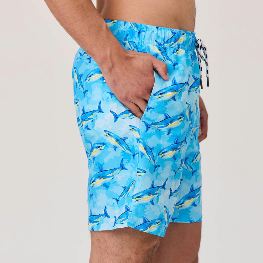 Men's Sustainable Comfort Lined Drawstring Swim Short