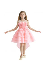Pink Tiered Bow Dress
