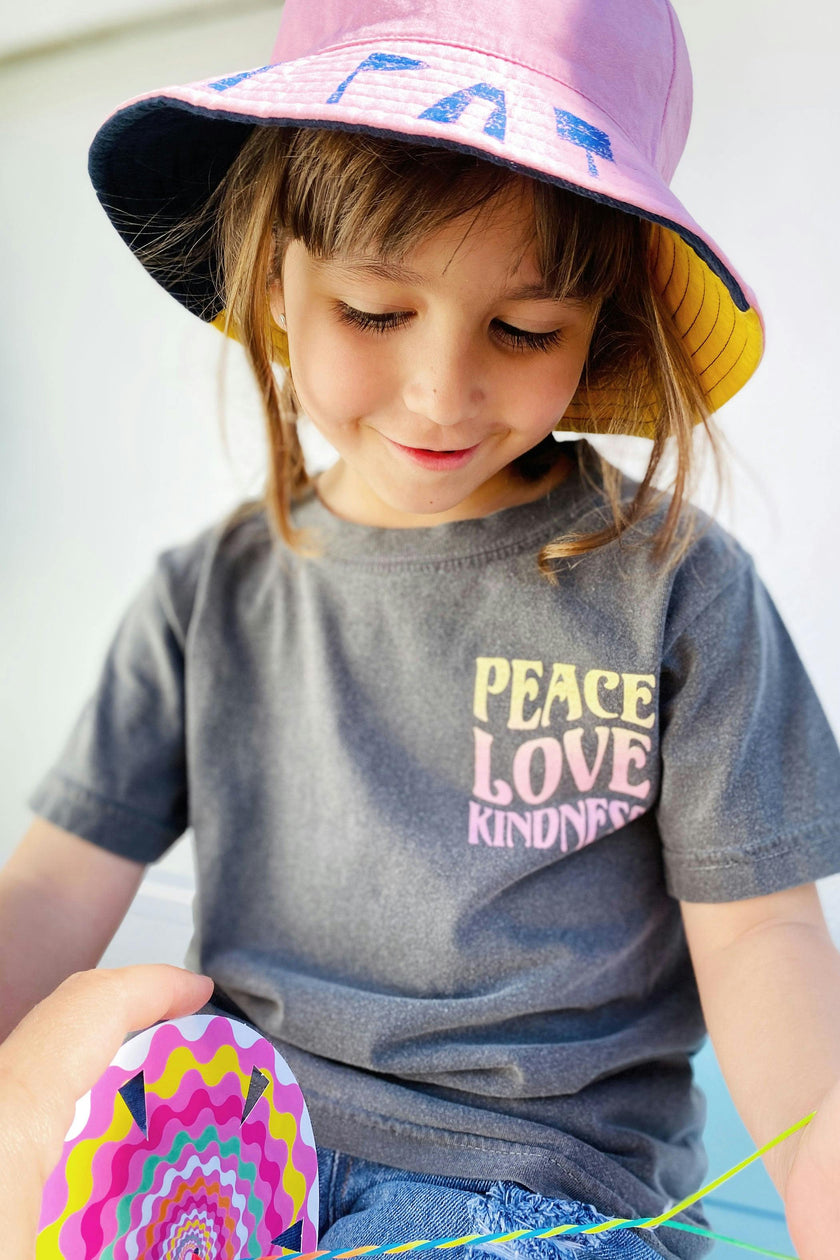 Kid's Charcoal Peace T-shirt-Unisex