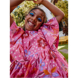 Sleeve Twirl Dress, Pink