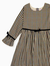 Burgundy Check Marta Girl Dress