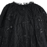 Black Lace Long-Sleeve Dress