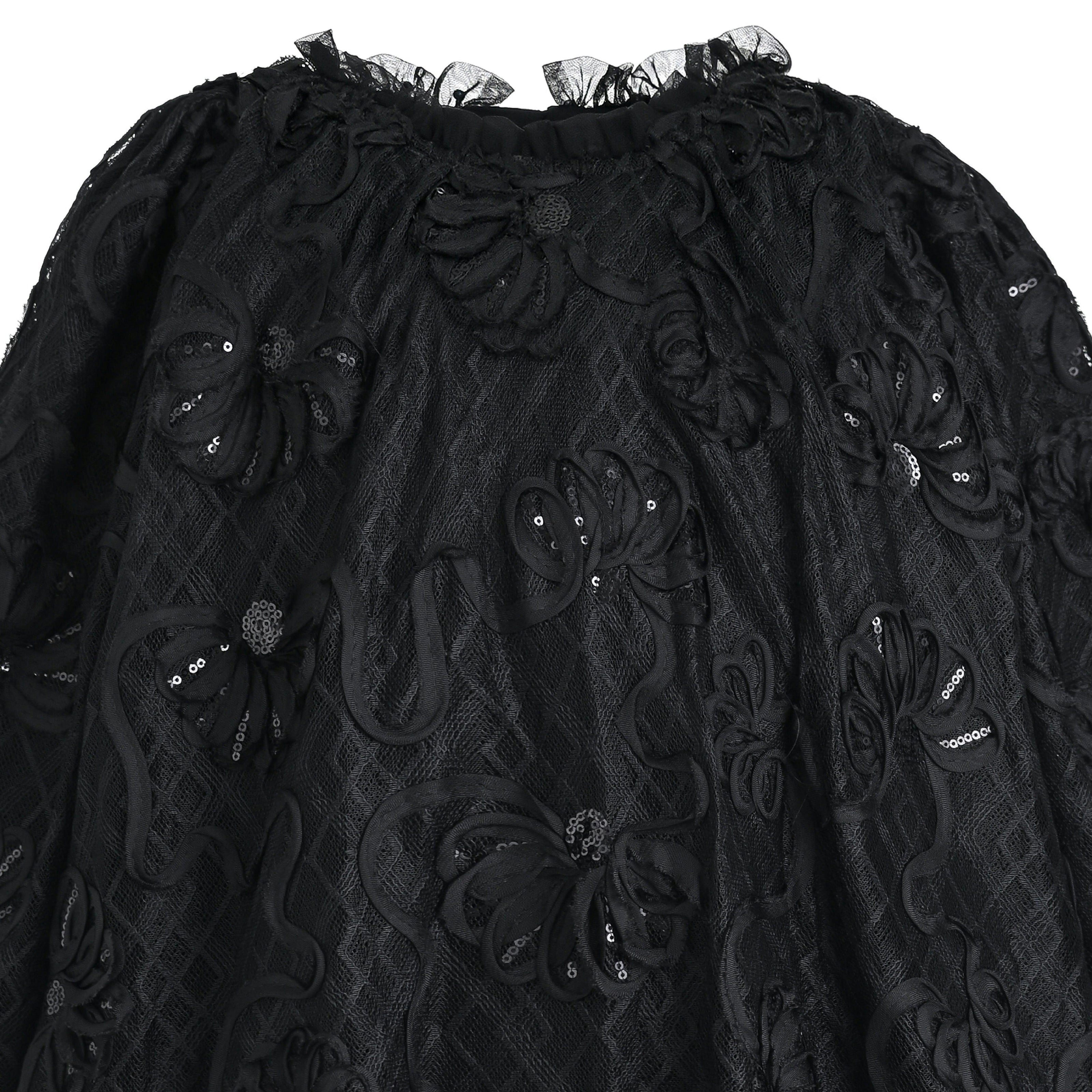 Black Lace Long-Sleeve Dress