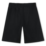 Black Beige Polo Textile Shorts Set