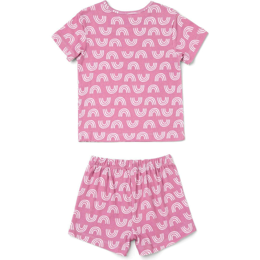 Rainbow Print 2-Piece Short Sleeve Tee & Short Playset