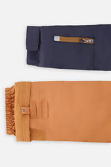 Two Piece Play Snowsuit Navy Blue With Brown Pants