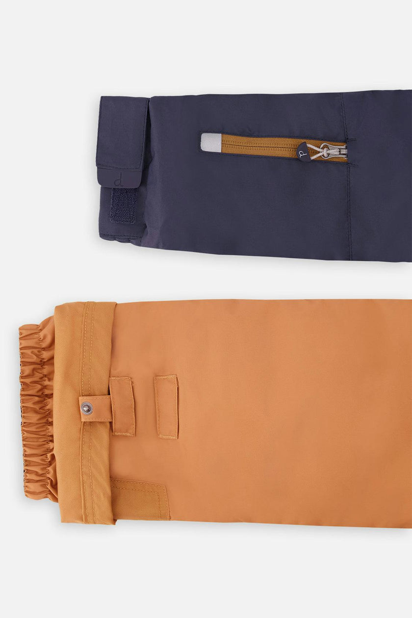Two Piece Play Snowsuit Navy Blue With Brown Pants