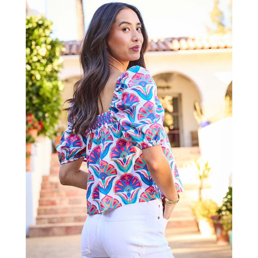 Geo Floral, White