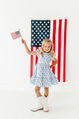 Blue Belle Ruffle Dress