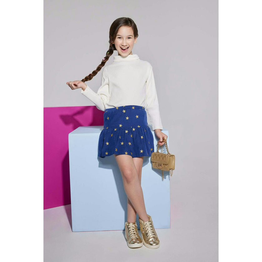 Sally Built-In Shorts Knit Corduroy Skort