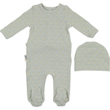 Ribbed Pineapple Footie, Sage