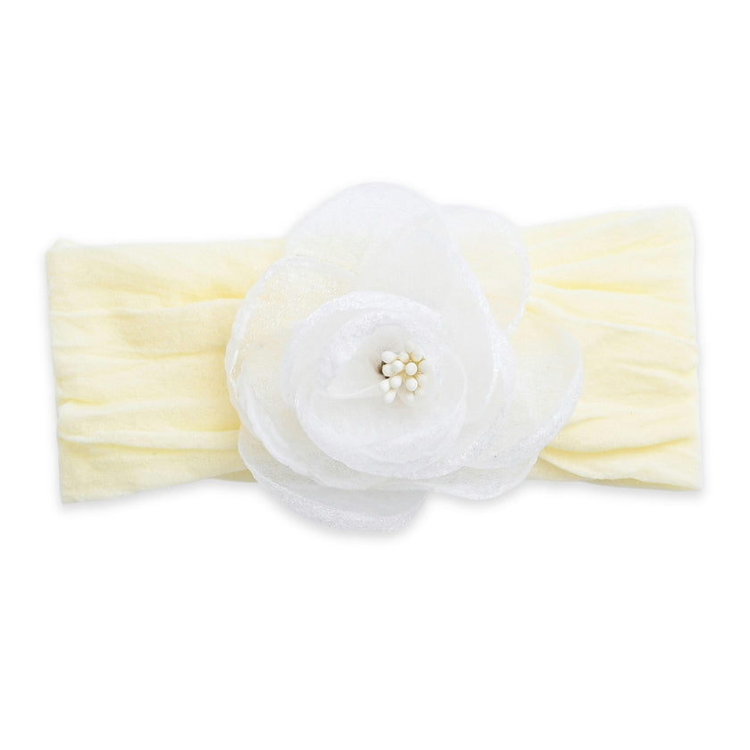 Multicolor Elastic Flower Headband Set