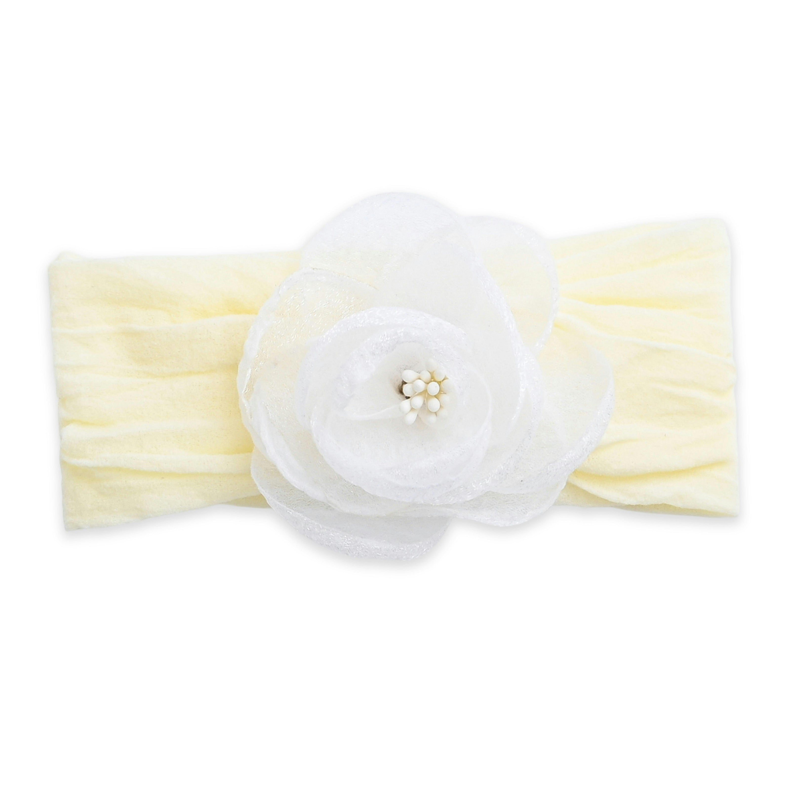 Multicolor Elastic Flower Headband Set