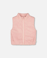 Corduroy Puffy Sleeveless Vest