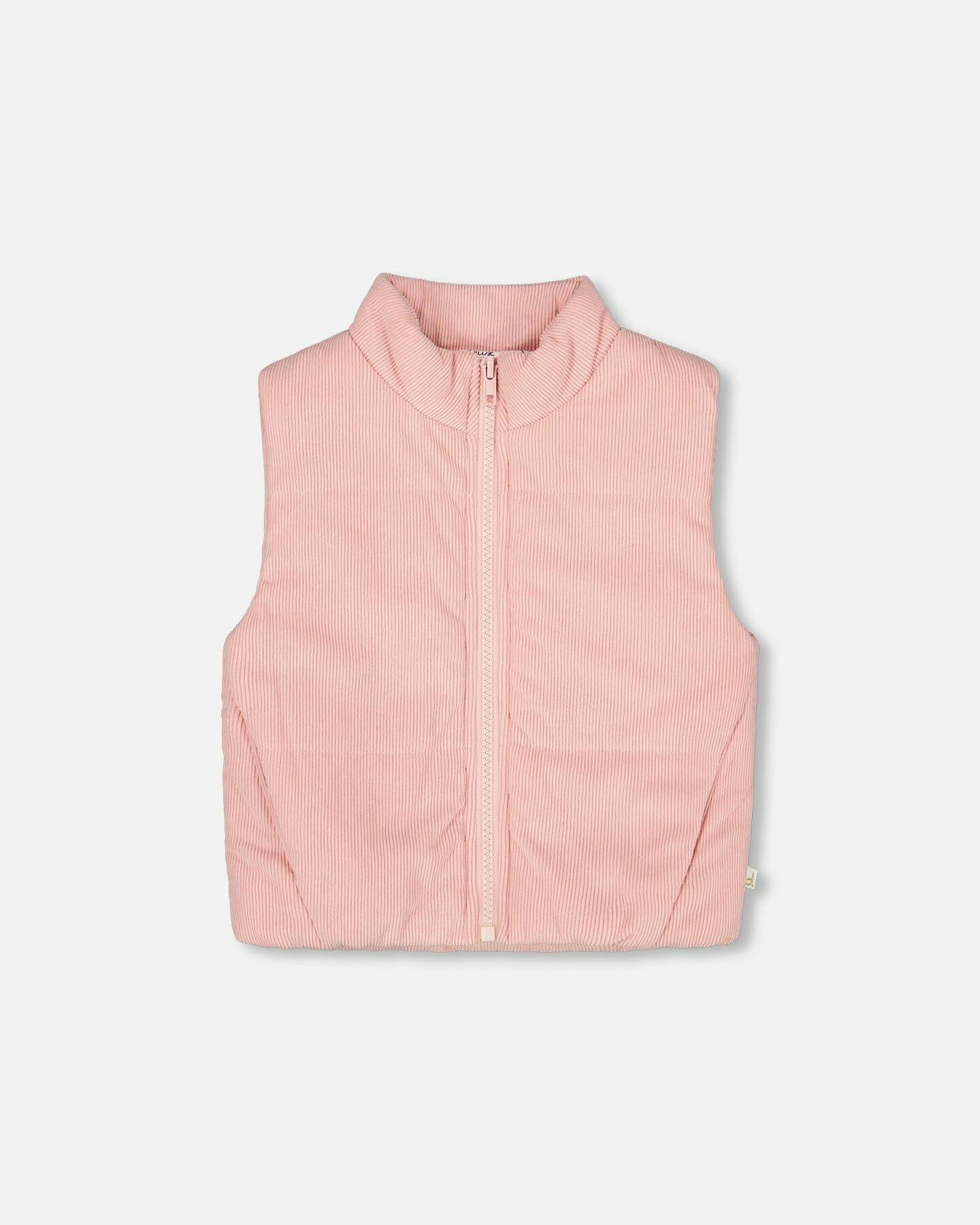 Corduroy Puffy Sleeveless Vest