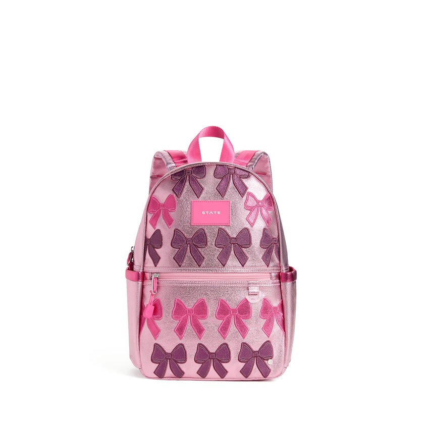 Kane Mini Backpack, Metallic Patchwork Bows