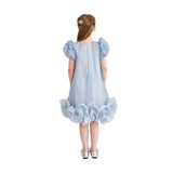 Light Blue Thalina Ruffle Dress