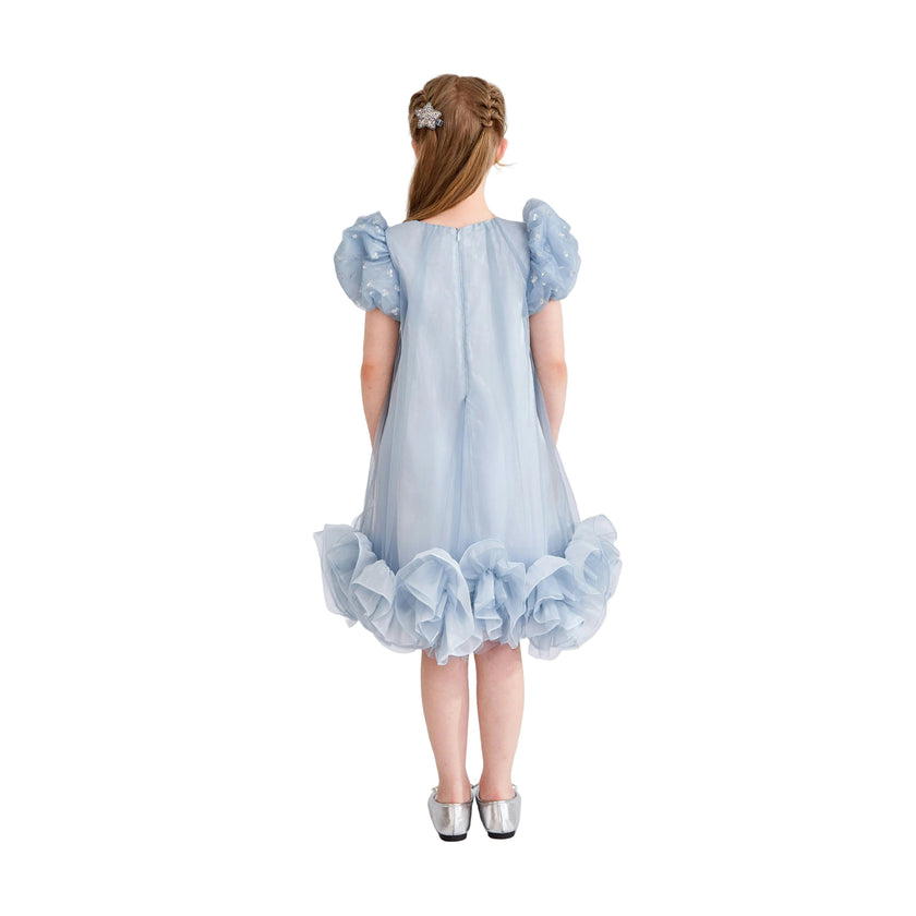 Light Blue Thalina Ruffle Dress