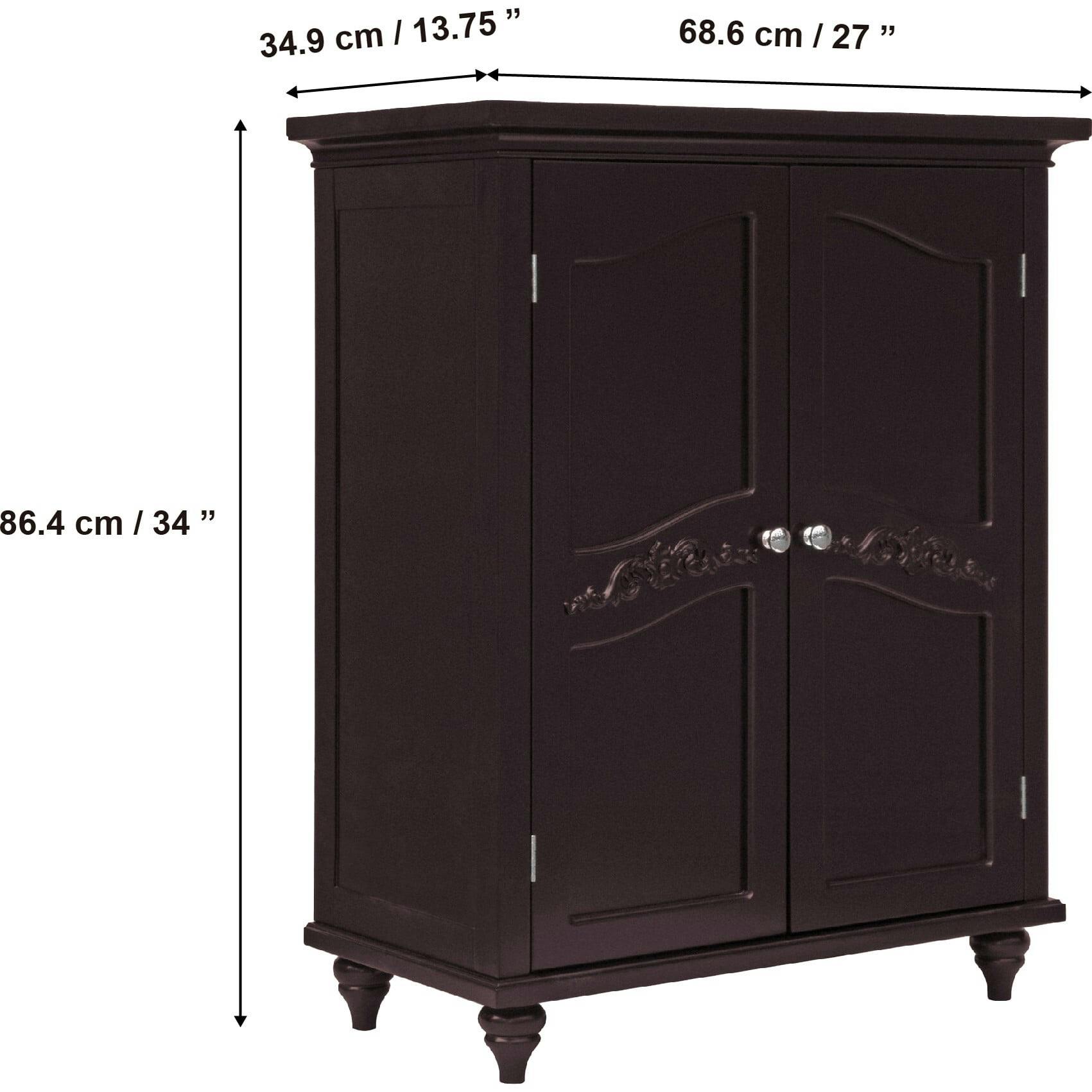 Versailles Wooden Floor Cabinet with 2 Shelves