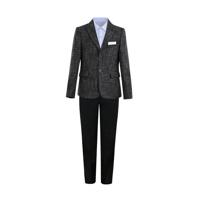 Black Alexander Checked Pattern Blazer Suit Set