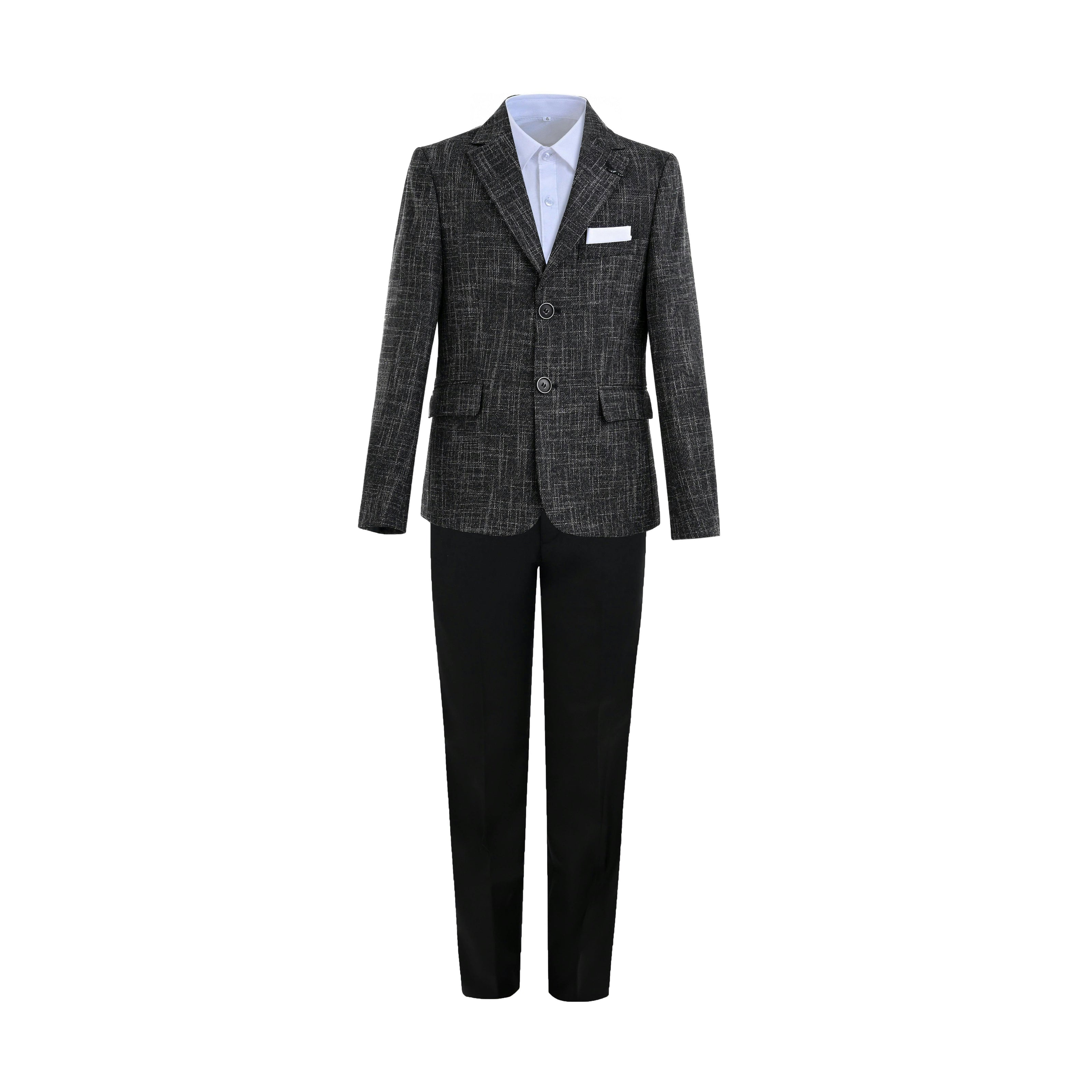 Black Alexander Checked Pattern Blazer Suit Set