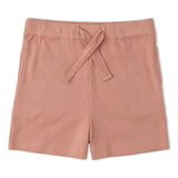 Organic Collar Tee & Shorts Set - Terra Stripes