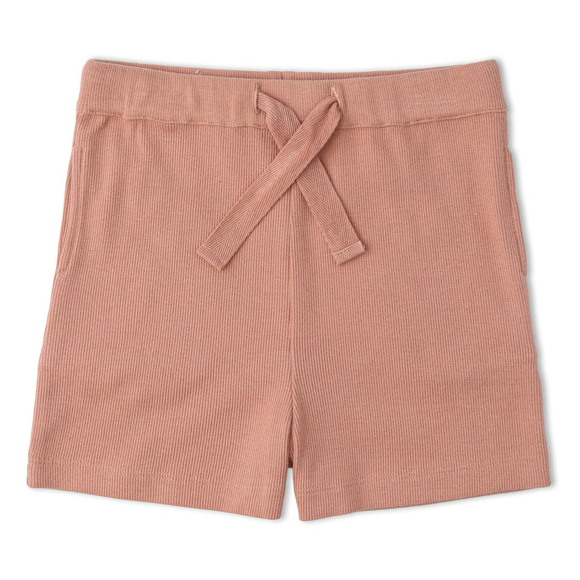 Organic Collar Tee & Shorts Set - Terra Stripes