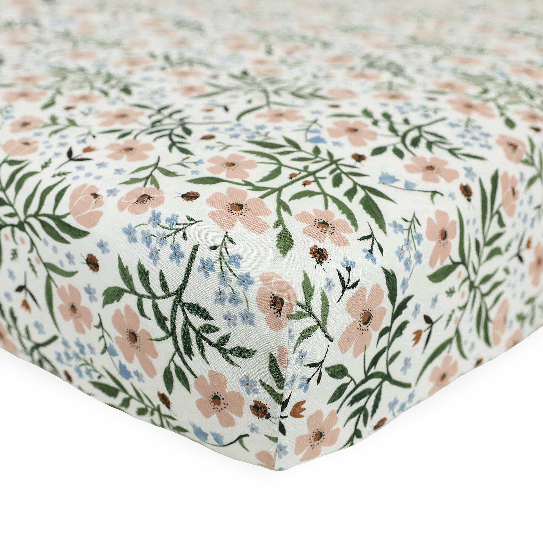 Stretch Knit Crib Sheet - Wild Rose
