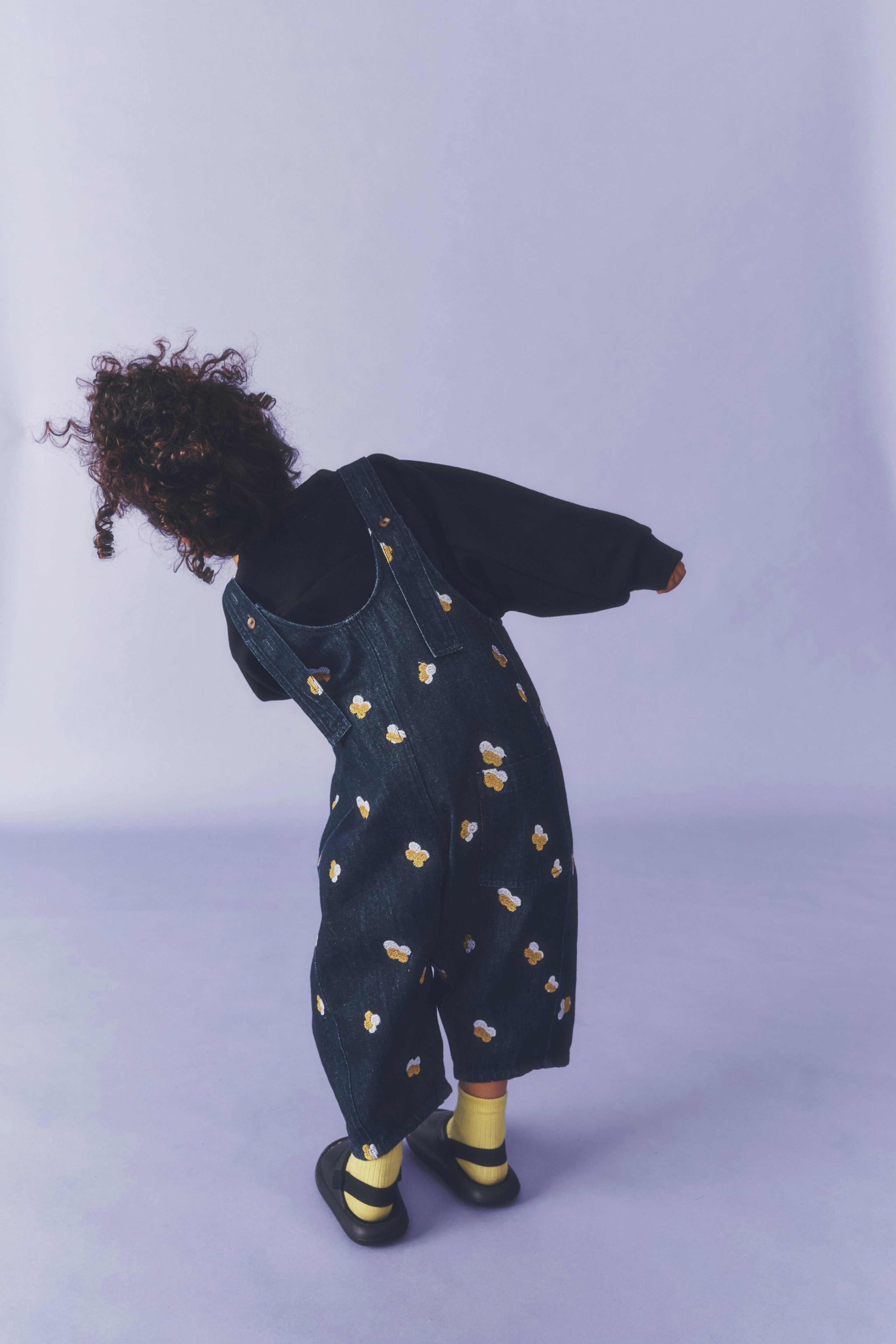 Kai Embroidered Denim Dungarees