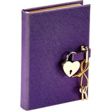 Heart Lock Leather Diary